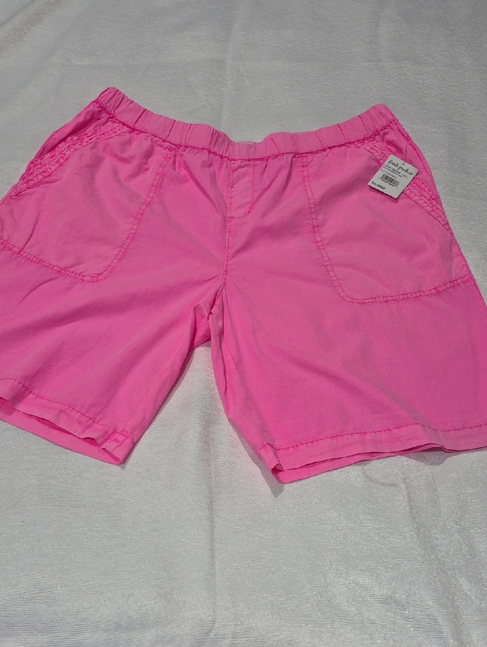 Nwt Fresh Produce  Women’s Elastic Waist Pink Casual Bermuda Shorts XL.